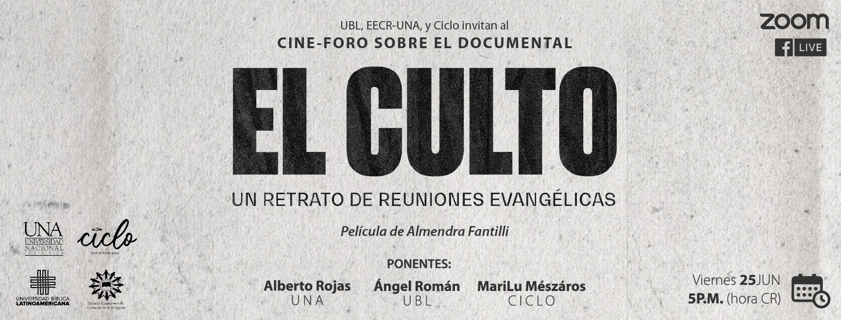 Cine-foro El Culto. Un retrato de reuniones evangélicas